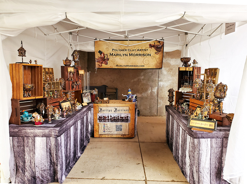 Booth setup at Edina Art Festival